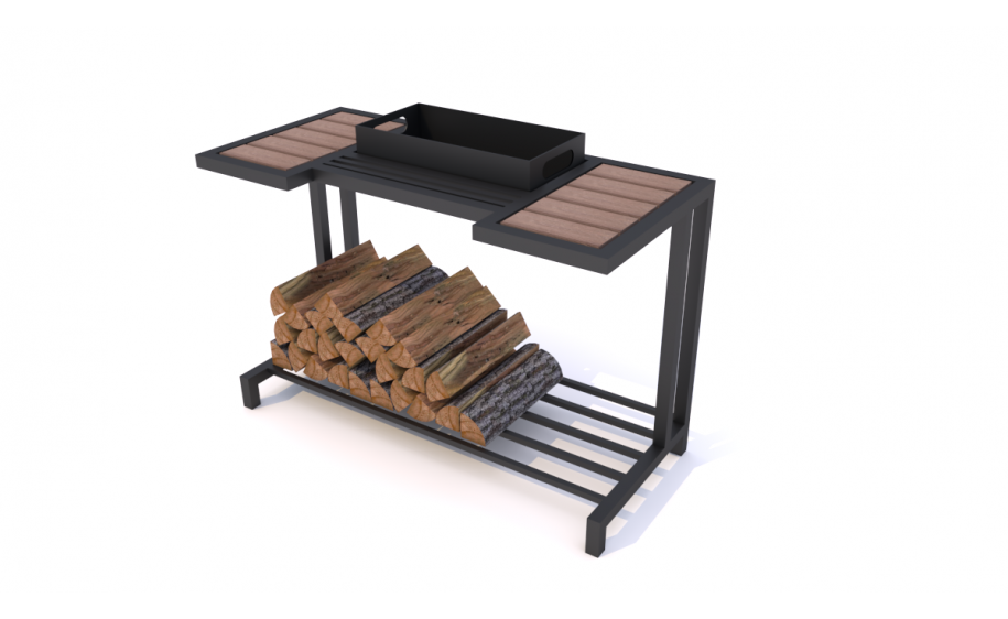 Мангал "Дачный Люкс" с дровницей