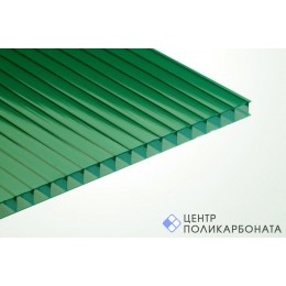 Цветной сотовый поликарбонат Скарб 4 мм Зелёный