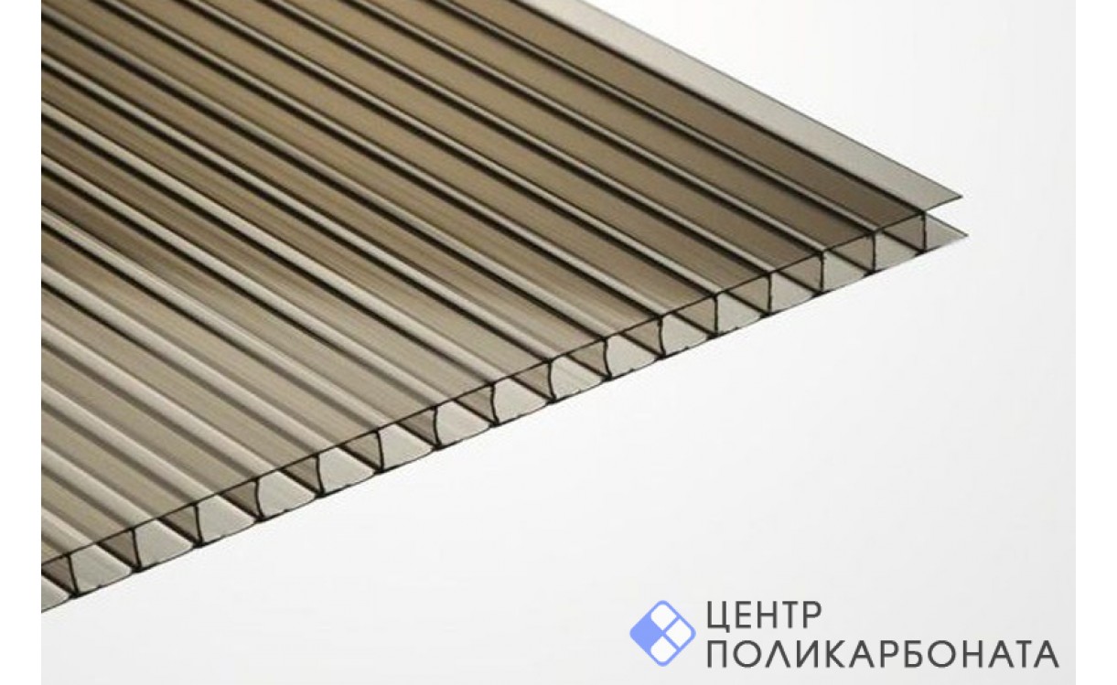 Цветной сотовый поликарбонат Скарб Про 8 мм Серый