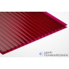 Цветной сотовый поликарбонат Мастер 6 мм Гранатовый