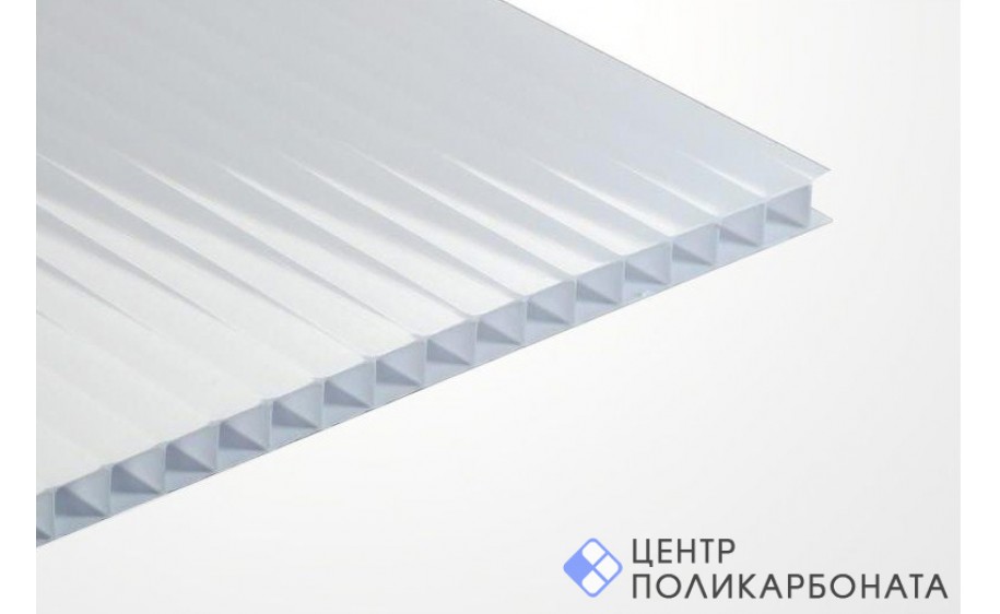 Цветной сотовый поликарбонат Мастер 4 мм Опал (молочный)