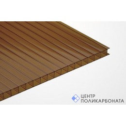 Цветной сотовый поликарбонат Скарб 4 мм Бронза