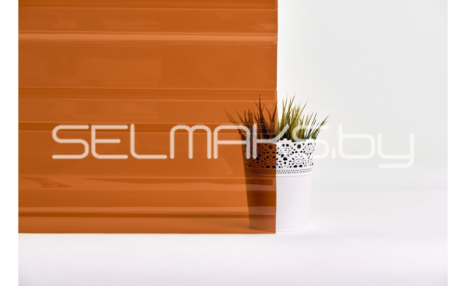 Монолитный профилированный поликарбонат МП-20, длина 2 метра, толщина 0.8 мм