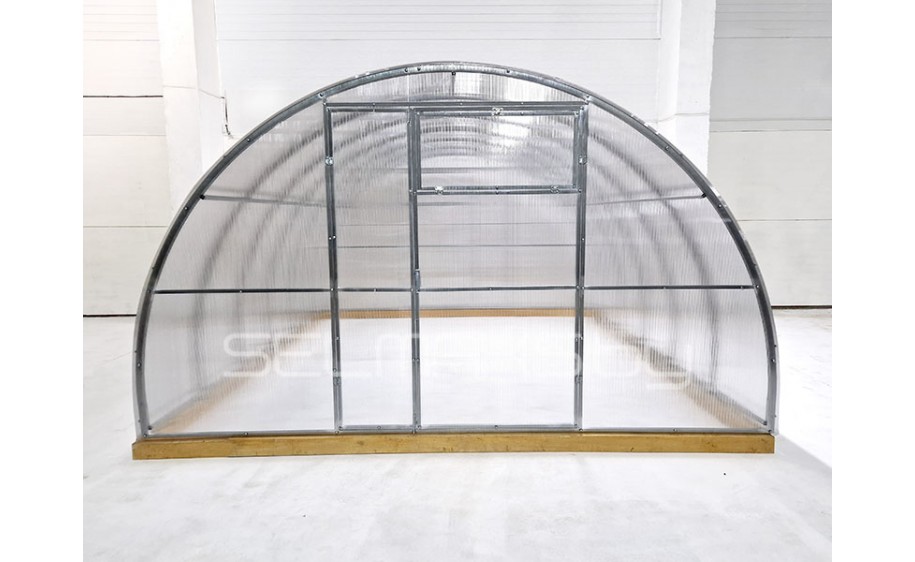 Теплица «Агроном» 3,5 4 метра с поликарбонатом Экосот 4 мм 0,42 кг/м2