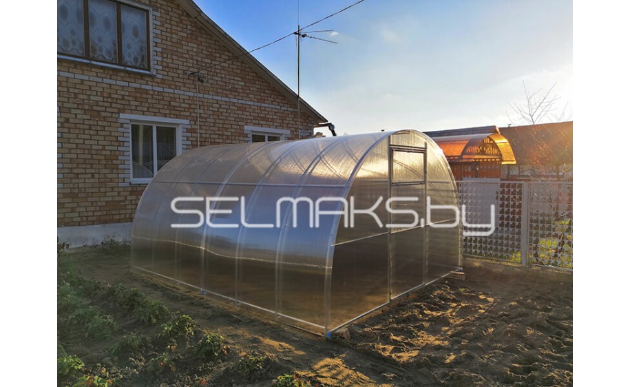 Теплица «Агроном Сила Тандем» 4 метра с поликарбонатом Экосот 4 мм 0,42 кг/м2