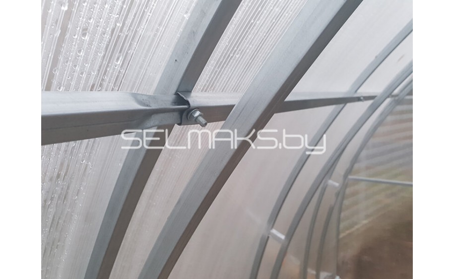 Теплица «Агроном Сила Тандем» 4 метра с поликарбонатом Экосот 4 мм 0,42 кг/м2