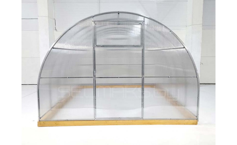 Теплица "Агроном Сила" 10 метров с поликарбонатом Экосот 4 мм 0,42 кг/м2