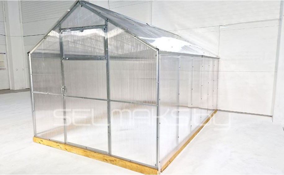 Теплица «Агроном Классик Плюс» 10 метров с поликарбонатом Скарб 4 мм 0,60 кг/м2