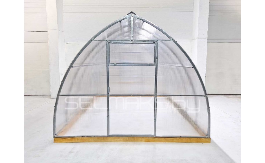 Теплица «Агроном Стрелка Плюс» 4 метра с поликарбонатом Экосот 4 мм 0,42 кг/м2